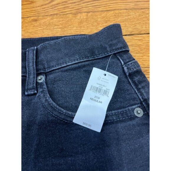 Gap Kick Fit High Rise Jeans Women's Size 4 Black Denim Frayed Hem NWT $69.95 - Picture 2 of 5